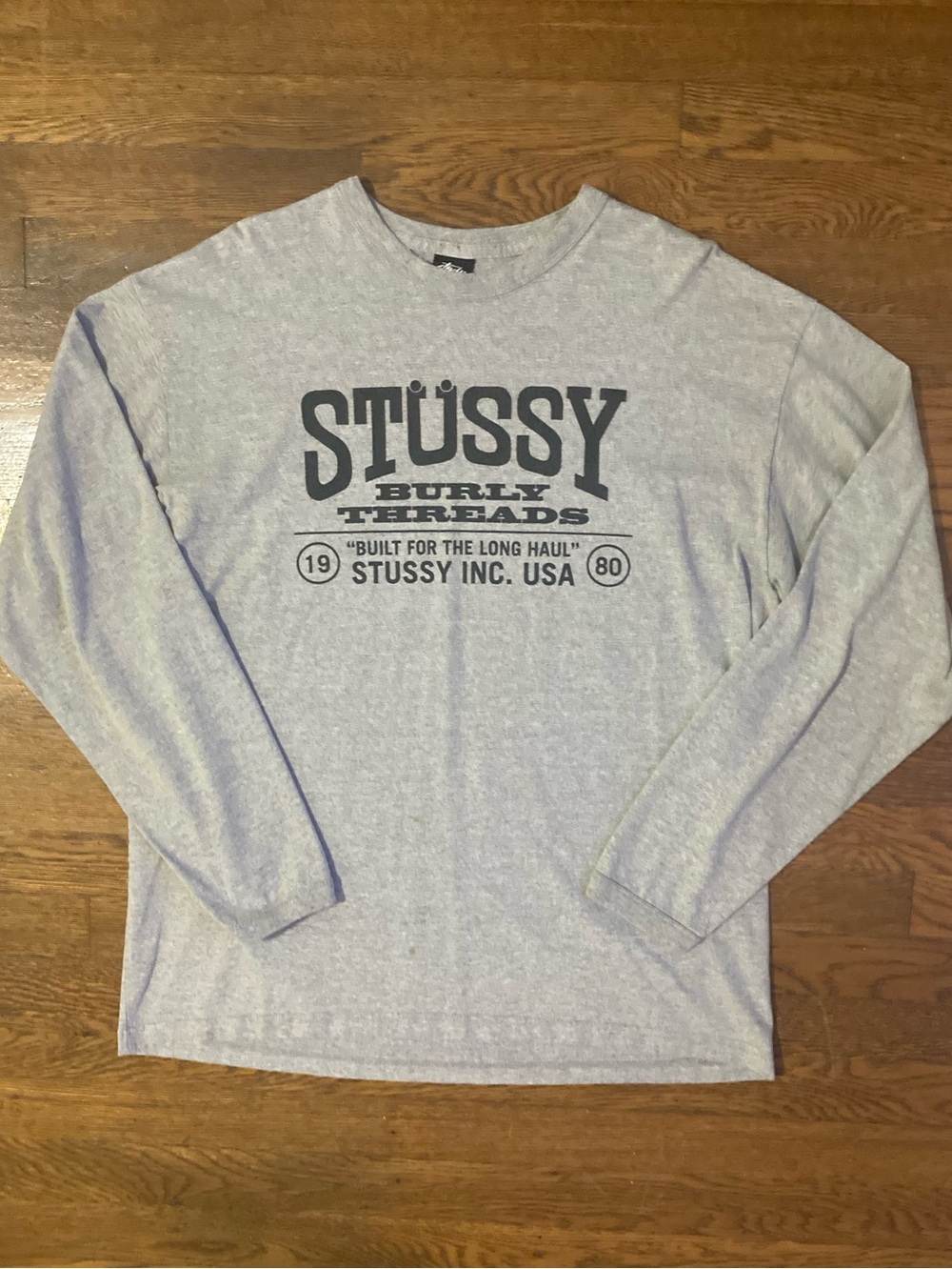 Vintage STUSSY “Burly Threads” long sleeve shirt XL